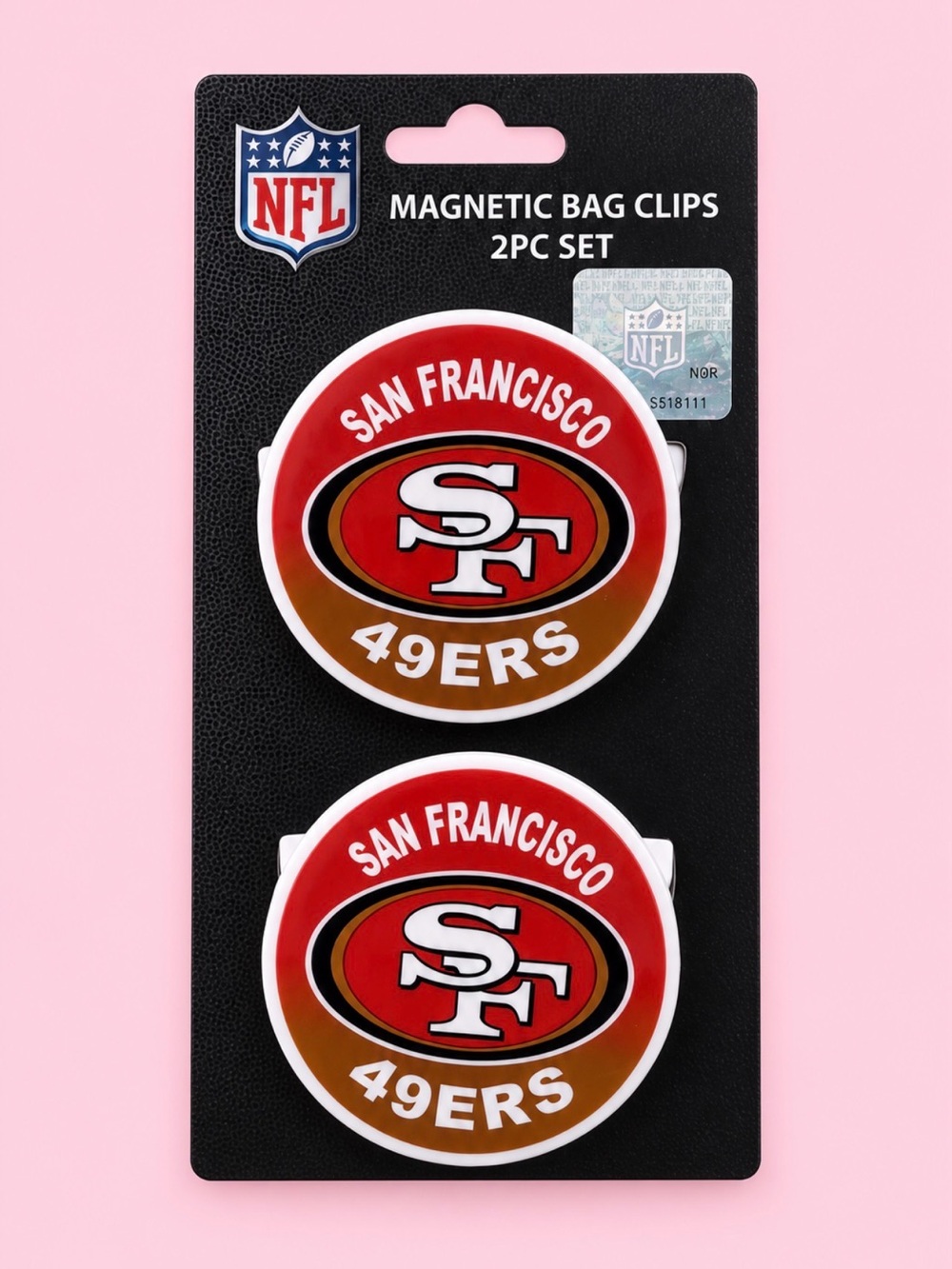 NFL San Francisco 49ers Magnetic Bag Clips - 2 Pack
